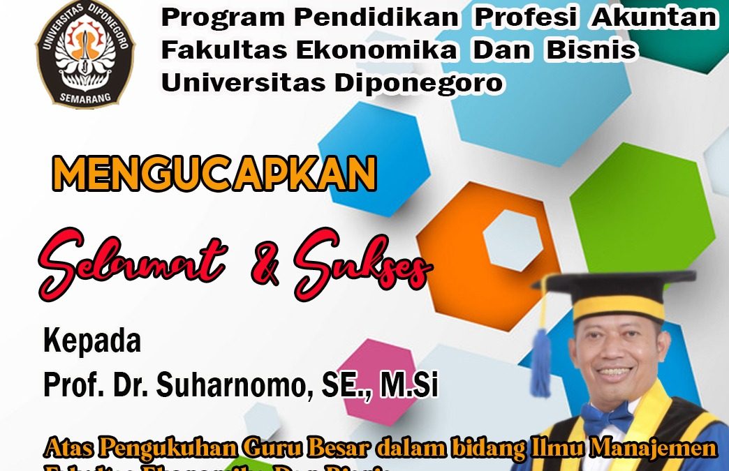 Pengukuhan Guru Besar Prof. Dr. Suharnomo, SE., M.Si