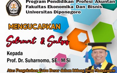 Pengukuhan Guru Besar Prof. Dr. Suharnomo, SE., M.Si