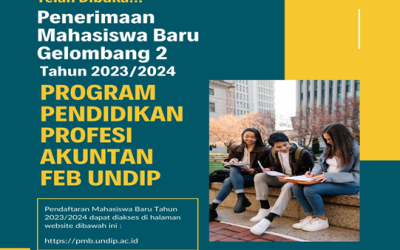 Pendaftaran Mahasiswa Baru Gel II TA 2023/2024 Pendidikan Profesi Akuntan (PPAk)  Fakultas Ekonomika dan Bisnis  Universitas Diponegoro
