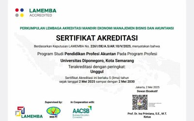 “PPAk FEB UNDIP Earns Excellent Accreditation from LAMEMBA”
